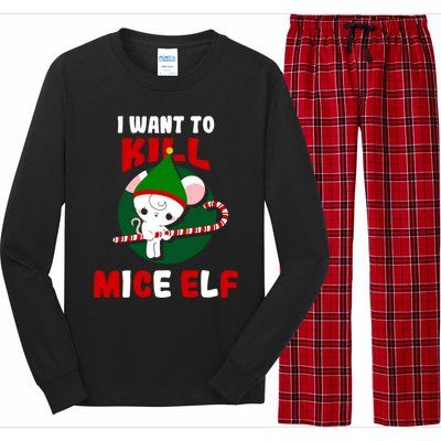 Christmas Mouse Mice Elf Funny Gift Long Sleeve Pajama Set