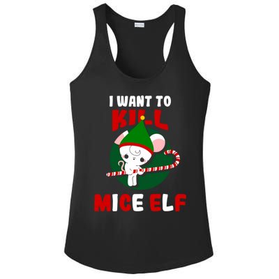 Christmas Mouse Mice Elf Funny Gift Ladies PosiCharge Competitor Racerback Tank