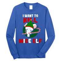 Christmas Mouse Mice Elf Funny Gift Long Sleeve Shirt