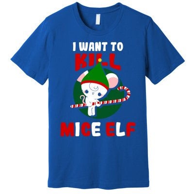 Christmas Mouse Mice Elf Funny Gift Premium T-Shirt