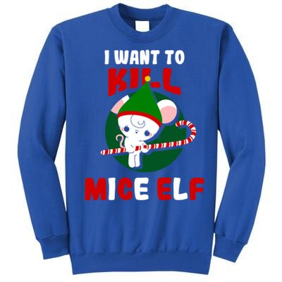 Christmas Mouse Mice Elf Funny Gift Tall Sweatshirt