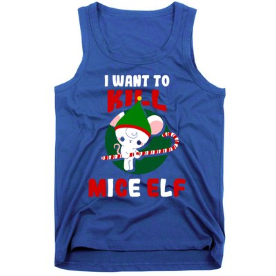 Christmas Mouse Mice Elf Funny Gift Tank Top