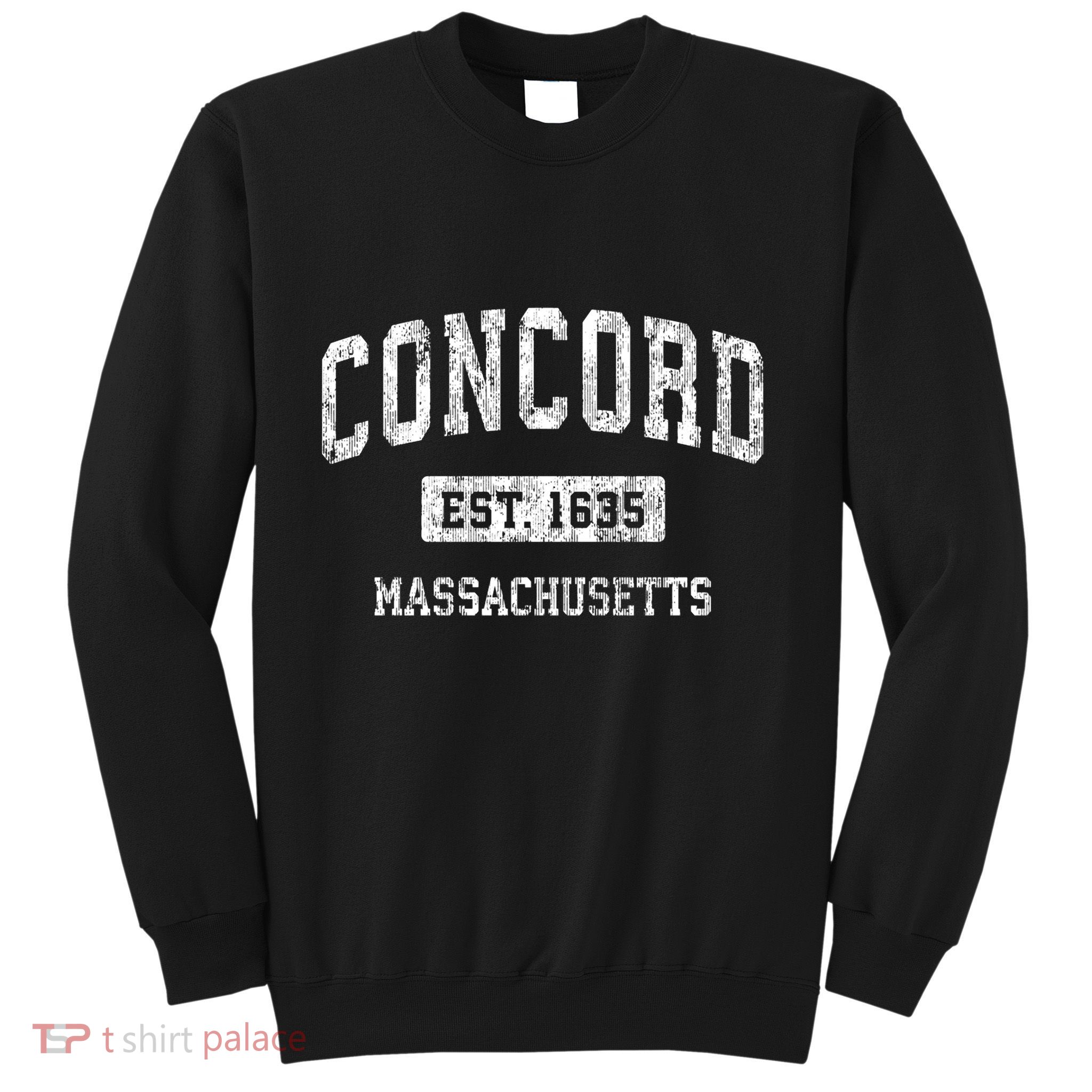 Concord Massachusetts Ma Vintage Sports Established Sweatshirt
