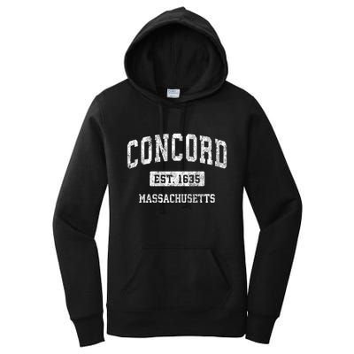 Concord Massachusetts Ma Vintage Sports Established Women's Pullover Hoodie