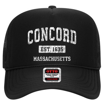 Concord Massachusetts Ma Vintage Sports Established Trucker Hat