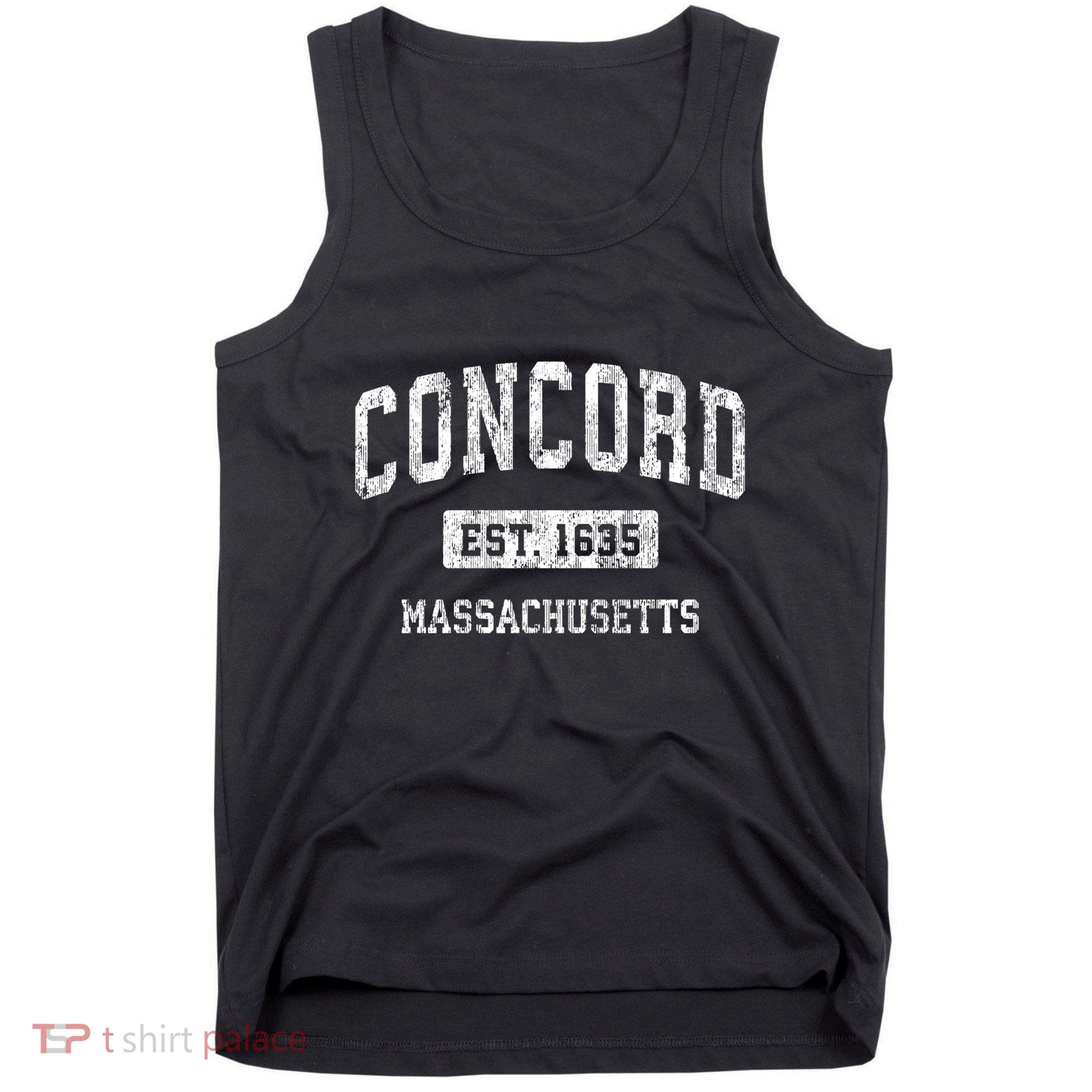 Concord Massachusetts Ma Vintage Sports Established Tank Top