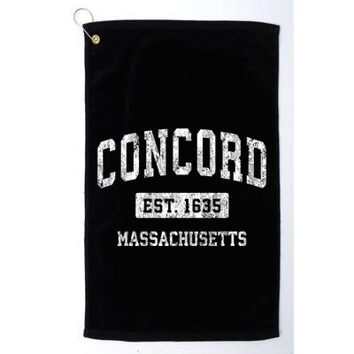 Concord Massachusetts Ma Vintage Sports Established Golf Towel