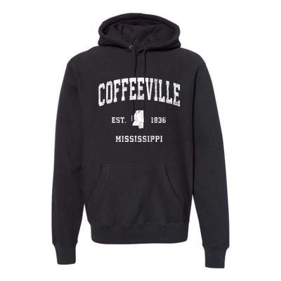 Coffeeville Mississippi Ms Vintage Athletic Premium Hoodie