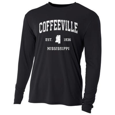 Coffeeville Mississippi Ms Vintage Athletic Cooling Performance Long Sleeve Crew