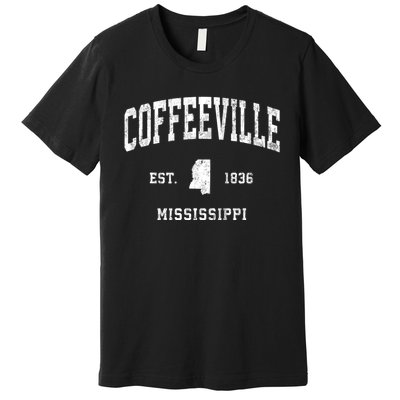 Coffeeville Mississippi Ms Vintage Athletic Premium T-Shirt