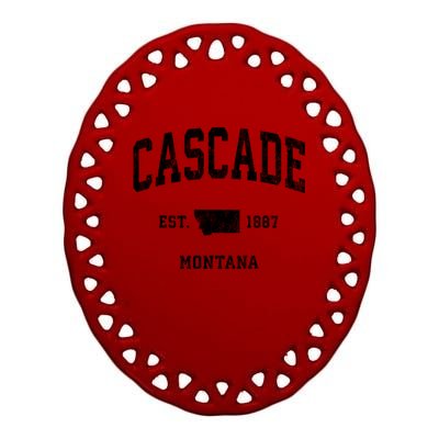 Cascade Montana Mt Vintage Athletic Ceramic Oval Ornament