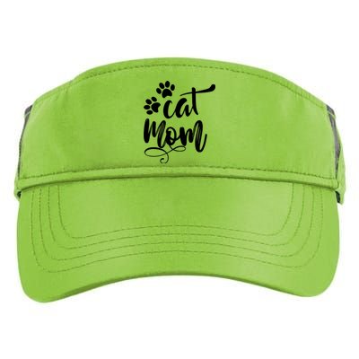 Cat Mom Mama Women Funny Retro Clothes Paw Adult Drive Performance Visor