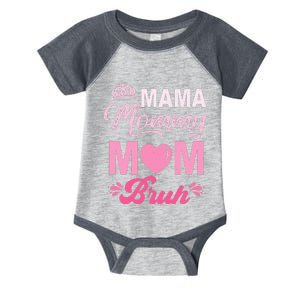 Cute Mama Mommy Mom Bruh Happy Mother's Day Infant Baby Jersey Bodysuit