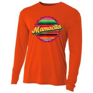 Cool Mamacita Mexican Mom Leopard Serape Cinco De Mayo Funny Gift Cooling Performance Long Sleeve Crew