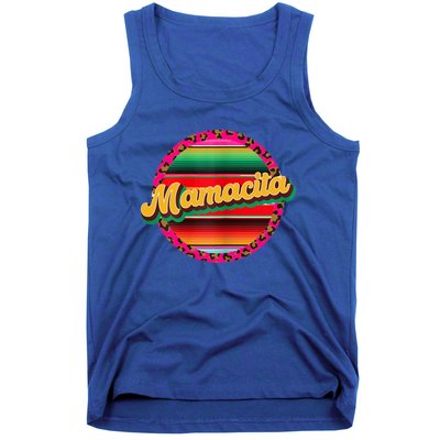 Cool Mamacita Mexican Mom Leopard Serape Cinco De Mayo Funny Gift Tank Top