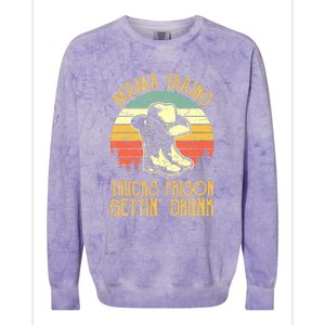 Country Music Mama Trains Trucks Prison Getting Drunk Colorblast Crewneck Sweatshirt