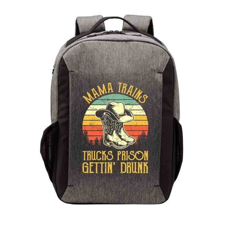 Country Music Mama Trains Trucks Prison Getting Drunk Vector Backpack