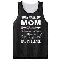 Call Me Mom Partner In Crime Sounds Like A Bad Influence Mesh Reversible Basketball Jersey Tank