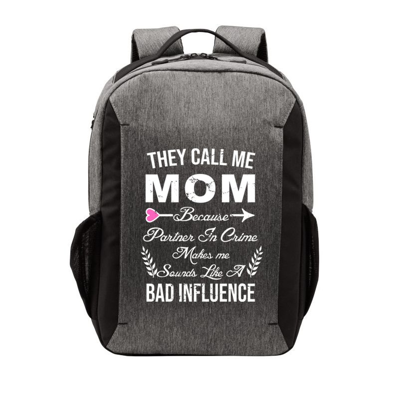 Call Me Mom Partner In Crime Sounds Like A Bad Influence Vector Backpack