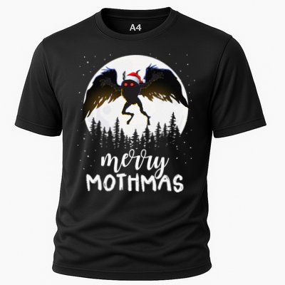 Christmas Mothman Merry Mothmas Creepy Folklore Cryptid Xmas Performance Shirt