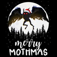 Christmas Mothman Merry Mothmas Creepy Folklore Cryptid Xmas Cooling Performance Crew T-Shirt