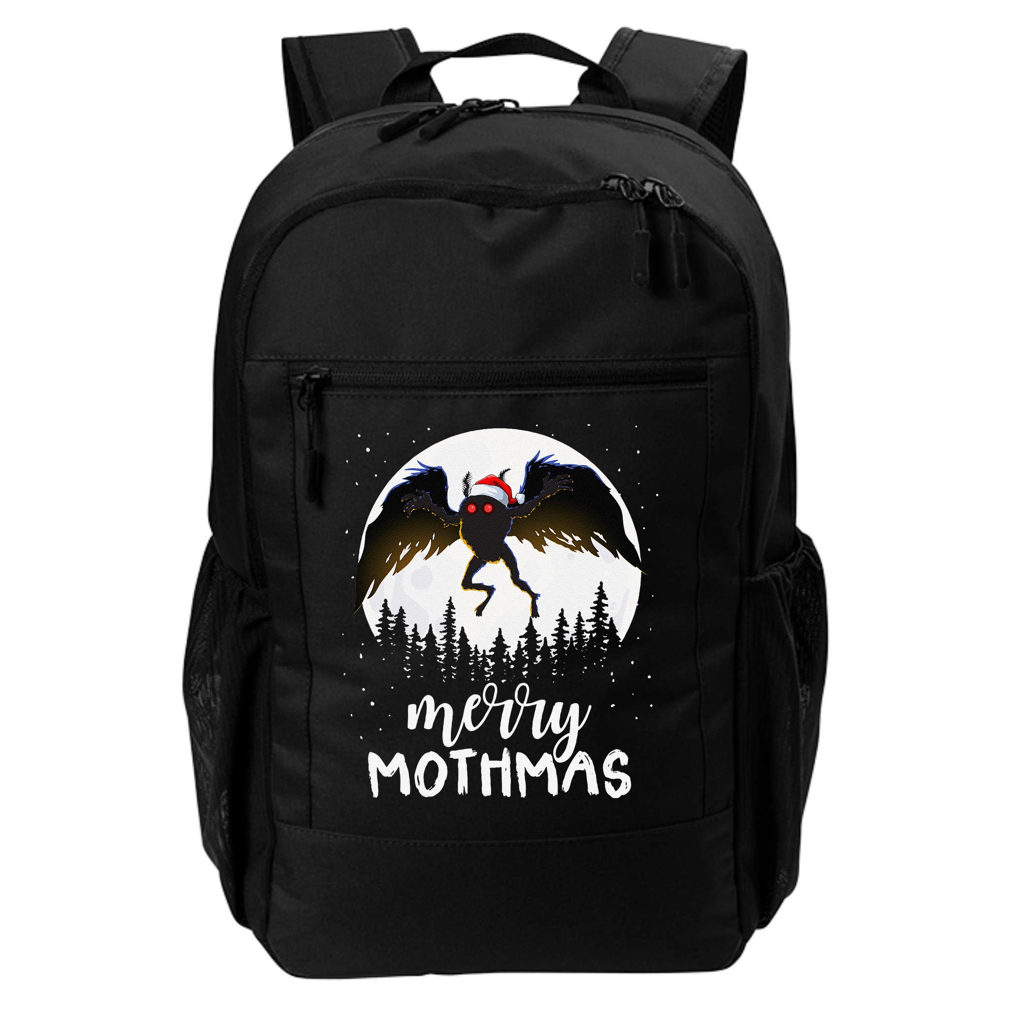 Christmas Mothman Merry Mothmas Creepy Folklore Cryptid Xmas Backpack