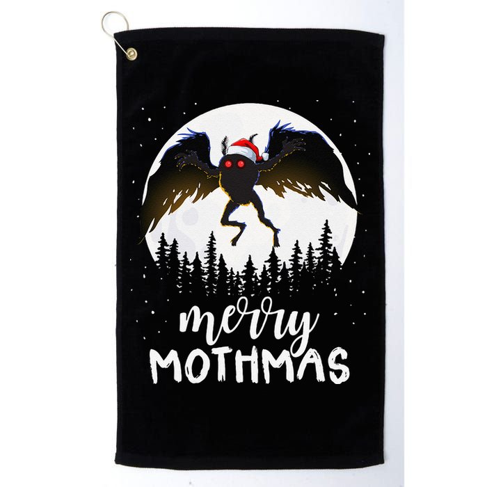 Christmas Mothman Merry Mothmas Creepy Folklore Cryptid Xmas Golf Towel