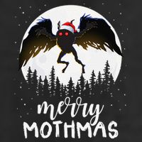 Christmas Mothman Merry Mothmas Creepy Folklore Cryptid Xmas Golf Towel