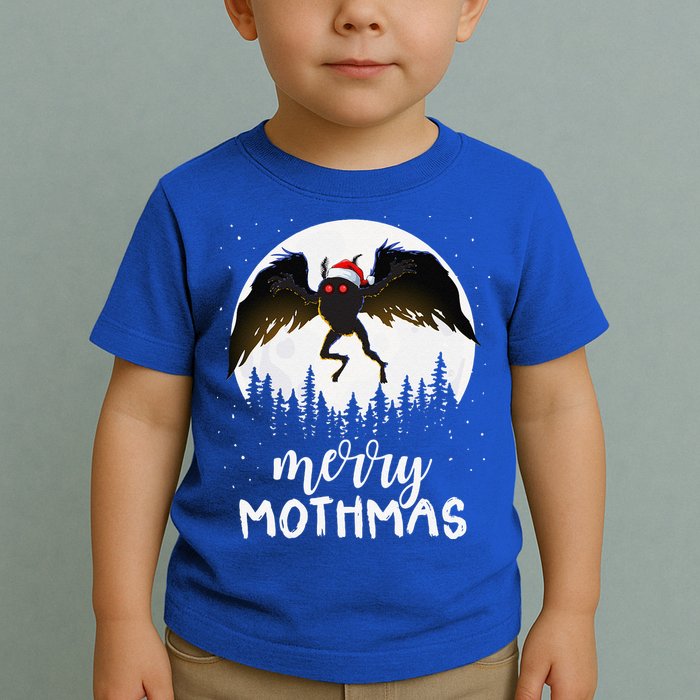 Christmas Mothman Merry Mothmas Creepy Folklore Cryptid Xmas Toddler T-Shirt
