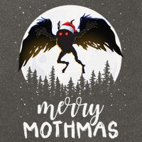 Christmas Mothman Merry Mothmas Creepy Folklore Cryptid Xmas Cotton Canvas Backpack