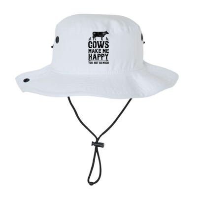 Cows Make Me Happy You Not So Much Funny Cow Farmer Farm Gift Legacy Cool Fit Booney Bucket Hat