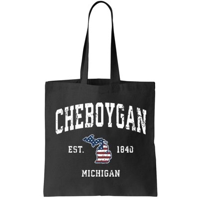 Cheboygan Michigan Mi Vintage American Flag Sports Design Bag