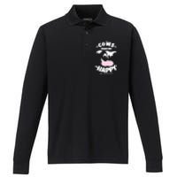 Cows Make Me Happy Funny Farmer Cow Performance Long Sleeve Polo