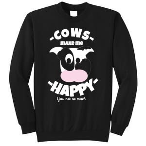 Cows Make Me Happy Funny Farmer Cow Sweatshirt