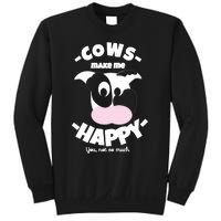 Cows Make Me Happy Funny Farmer Cow Sweatshirt