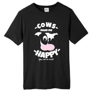 Cows Make Me Happy Funny Farmer Cow Tall Fusion ChromaSoft Performance T-Shirt