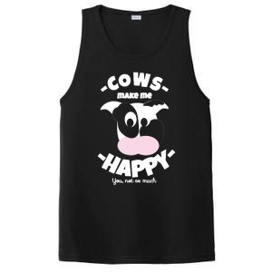 Cows Make Me Happy Funny Farmer Cow PosiCharge Competitor Tank