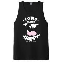 Cows Make Me Happy Funny Farmer Cow PosiCharge Competitor Tank