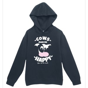 Cows Make Me Happy Funny Farmer Cow Urban Pullover Hoodie