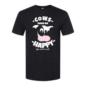 Cows Make Me Happy Funny Farmer Cow Softstyle CVC T-Shirt