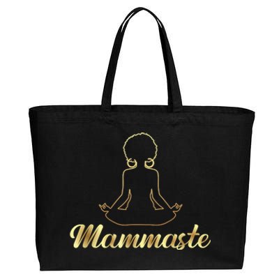 Cute Mammaste Meditation Cotton Canvas Jumbo Tote