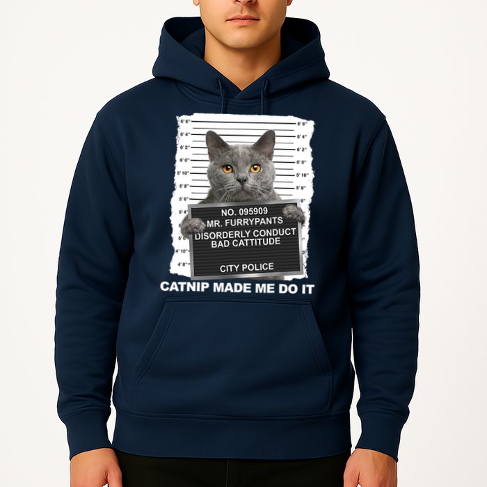 Catnip Made Me Do It Funny Cat Tee Hoodie