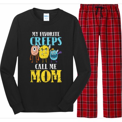 Calls Me Mom Lazy Halloween Costume Funny Creeps Monsters Long Sleeve Pajama Set