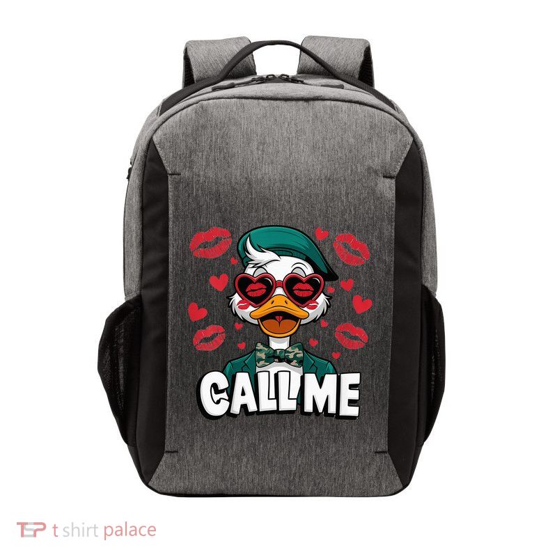 Call Me Male Valentines Duck Hunting Lover For Hunter Vector Backpack