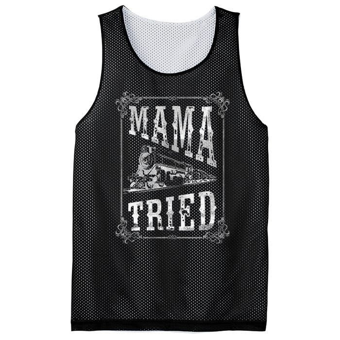 Country Music Mama Tried Redneck Outlaw Western Mesh Reversible Basketball Jersey Tank