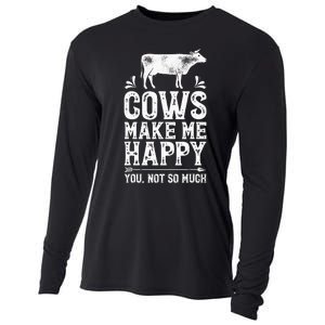 Cows Make Me Happy You Not So Much Farming Cooling Performance Long Sleeve Crew