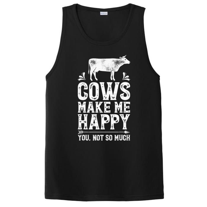 Cows Make Me Happy You Not So Much Farming PosiCharge Competitor Tank