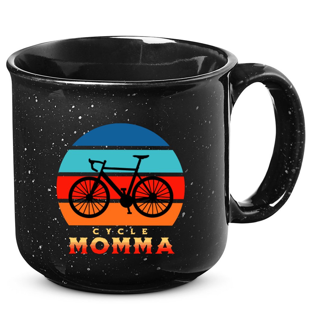 Cycle Momma Mom Mountain Bike Cyclist Cycling Coach Bicycle Cute Gift 15oz Campfire Ceramic Mug