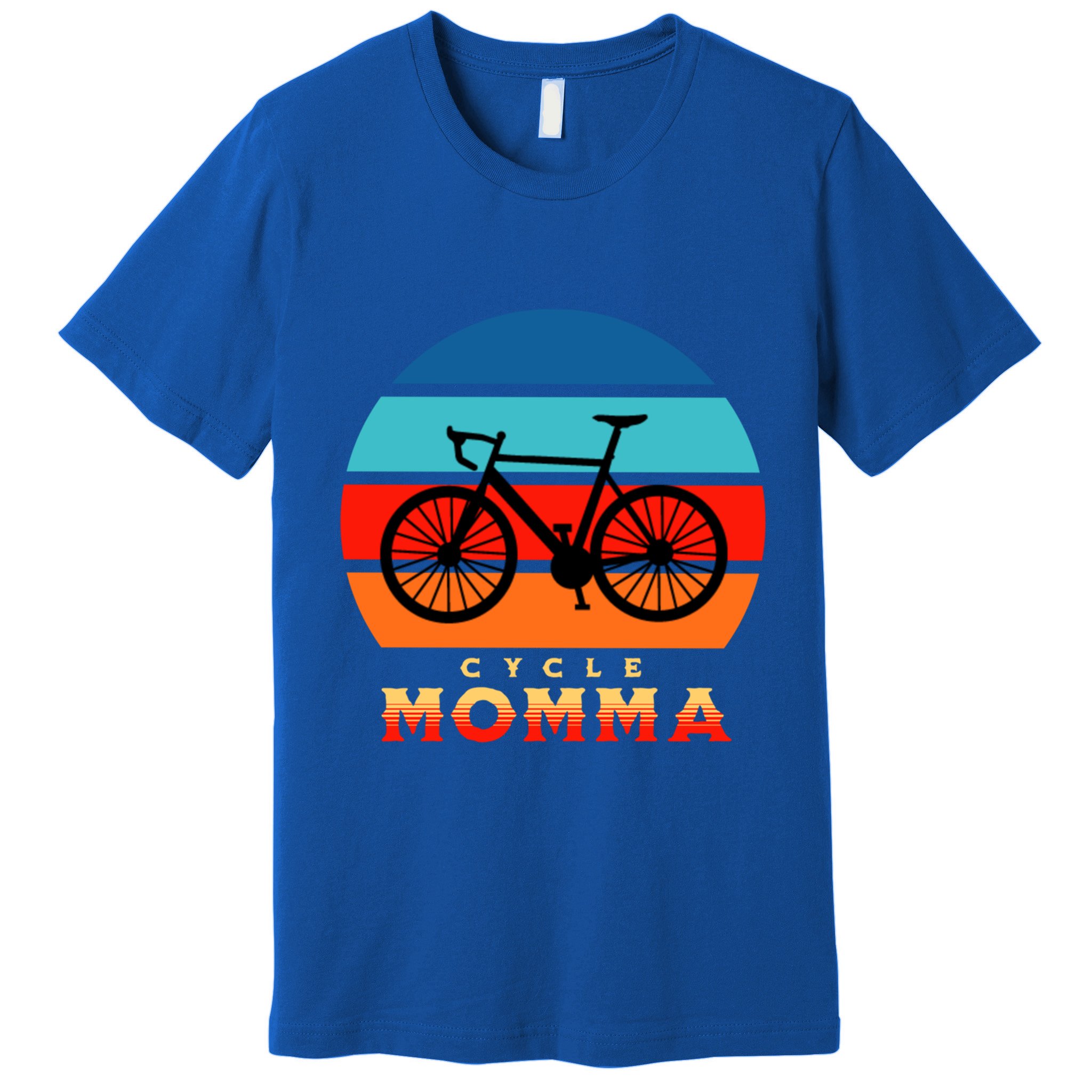 Cycle Momma Mom Mountain Bike Cyclist Cycling Coach Bicycle Cute Gift Premium T-Shirt