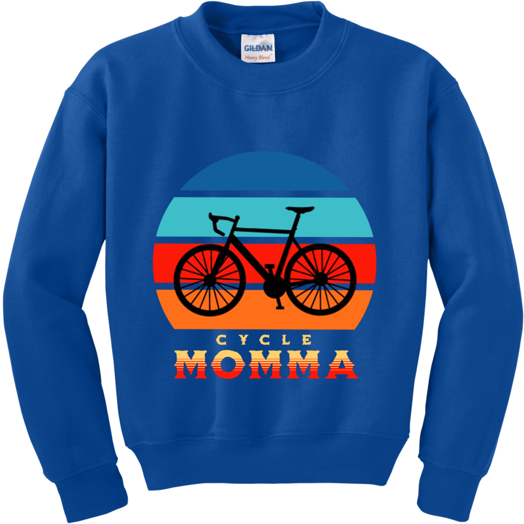 Cycle Momma Mom Mountain Bike Cyclist Cycling Coach Bicycle Cute Gift Kids Sweatshirt